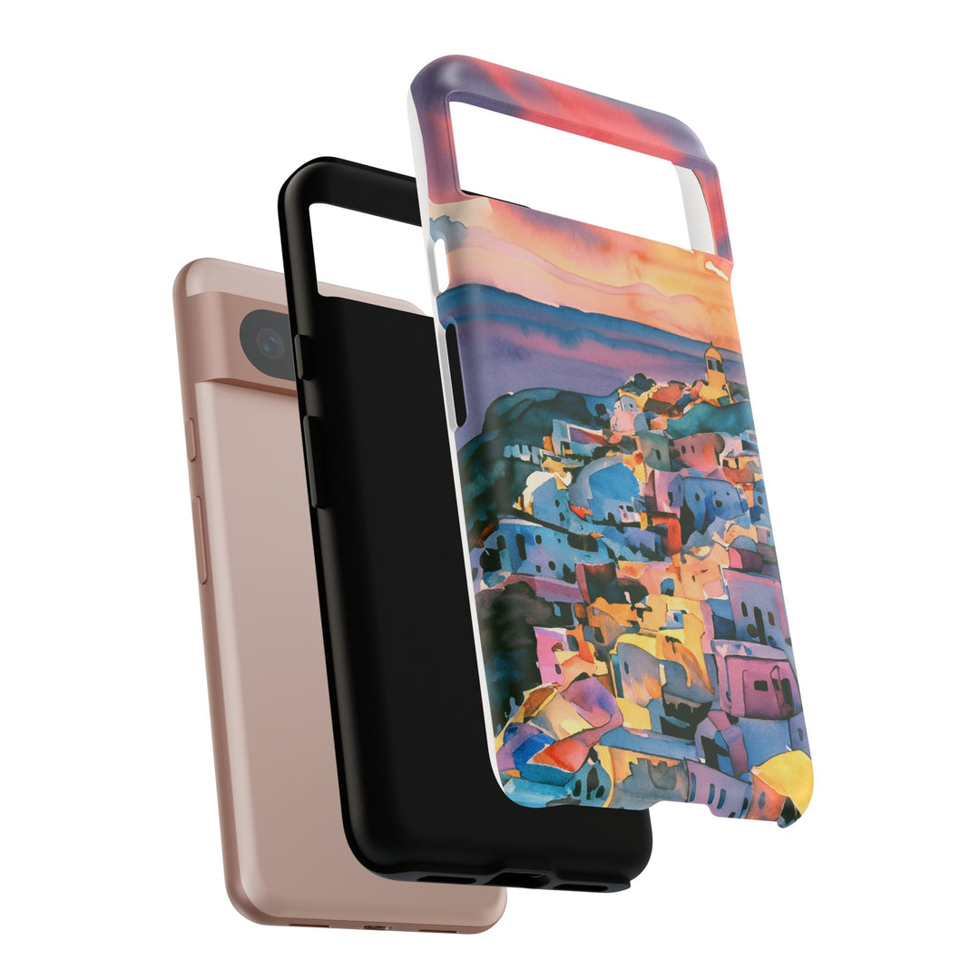Impact Resistant, Greek Sunset, Cute Phone Cases for Samsung S24, S23, S22, S21, IPhone 15 pro Iphone 14 pro Iphone 13 IPhone 12 Iphone 11 - Studio40ParkLane