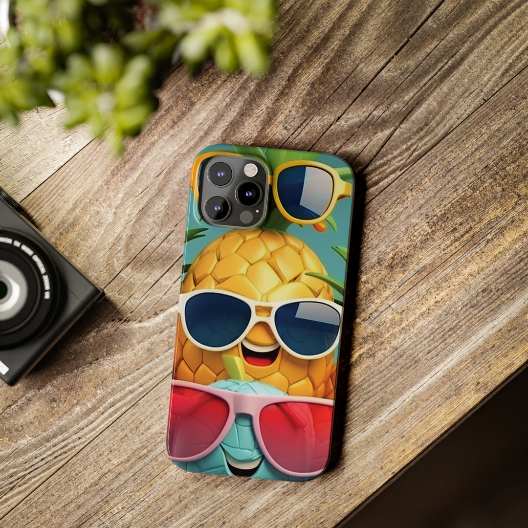 Slim Cute Phone Cases for Iphone - | iPhone 15 Case | iPhone 15 Pro Max Case, Iphone 14 Case, Iphone 14 Pro Max, Iphone 13, Summer Pineapple Fruit - Studio40ParkLane
