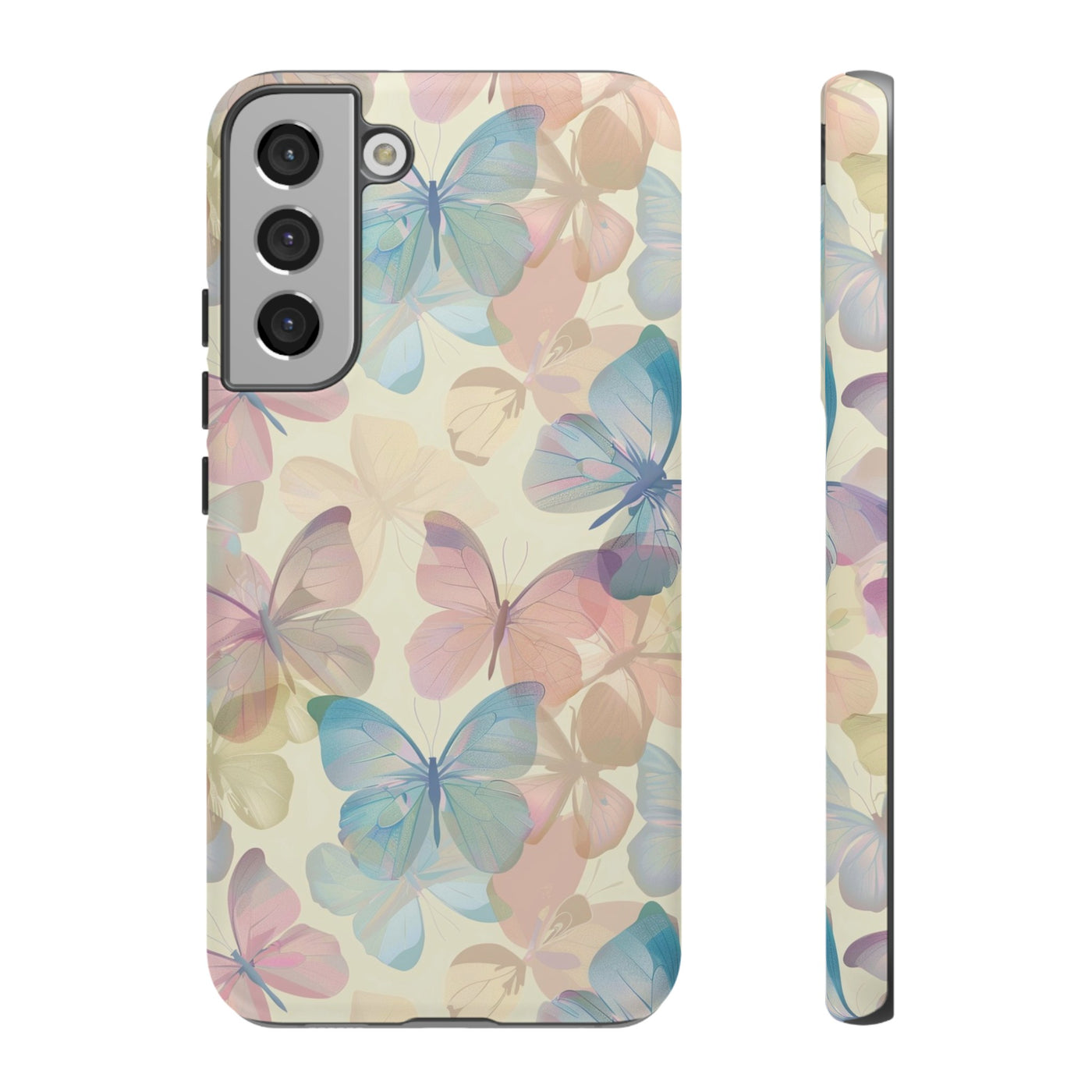 Cute Samsung Case | Cool Iphone Case | Summer Pastel Butterflies, Samsung S24, S23, S22, S21, IPhone 15 Case | Iphone 14 Case, Iphone 13 Case