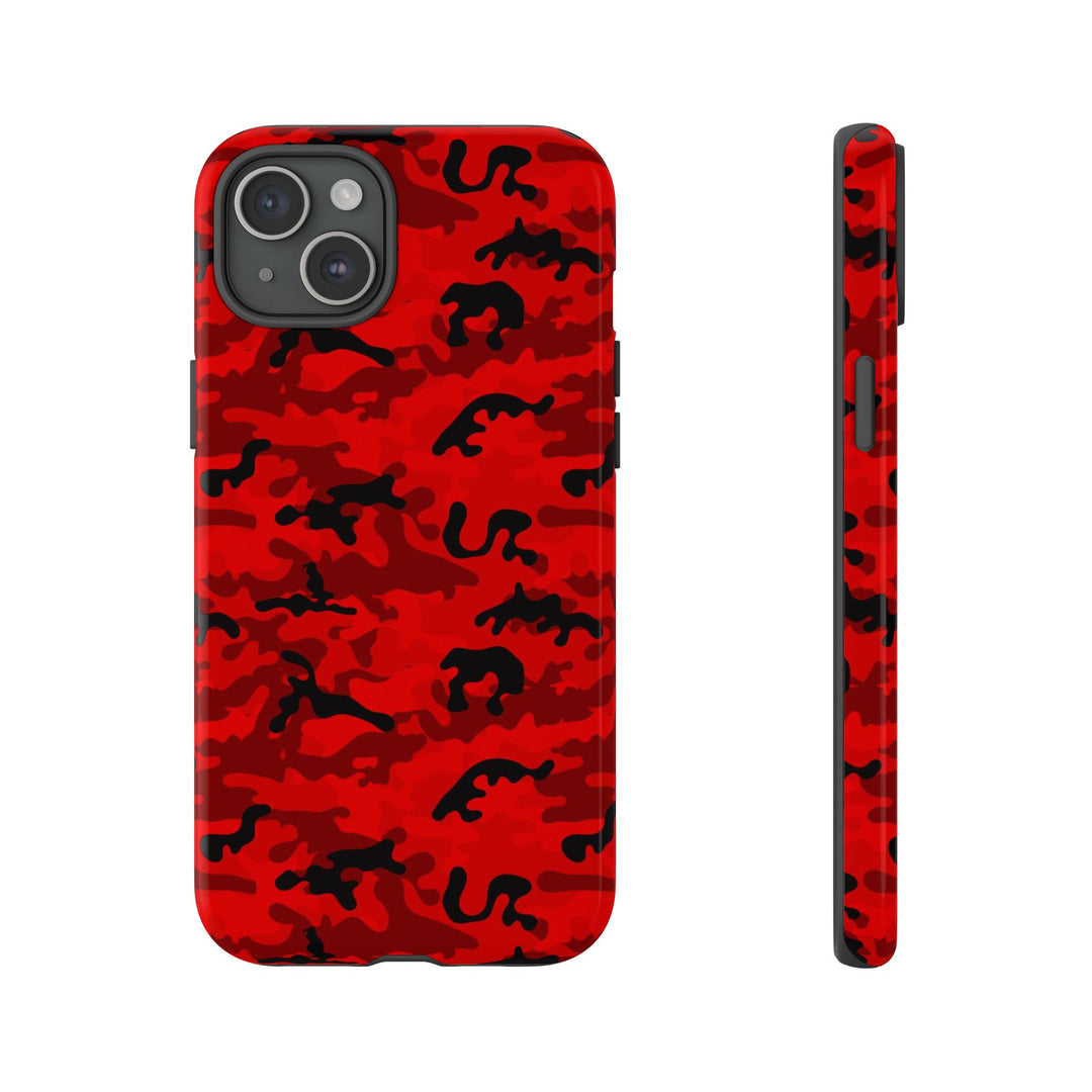 Impact Resistant, Red Camo Camouflage, Cute Phone Cases for Samsung S24, S23, S22, S21, IPhone 15 pro Iphone 14 pro Iphone 13 IPhone 12 Iphone 11 - Studio40ParkLane