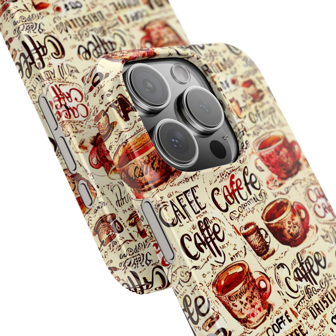 Slim Cute Phone Cases for Iphone - | iPhone 15 Case | iPhone 15 Pro Max Case, Iphone 14 Case, Iphone 14 Pro Max, Iphone 13, Paris Coffee Cup - Studio40ParkLane