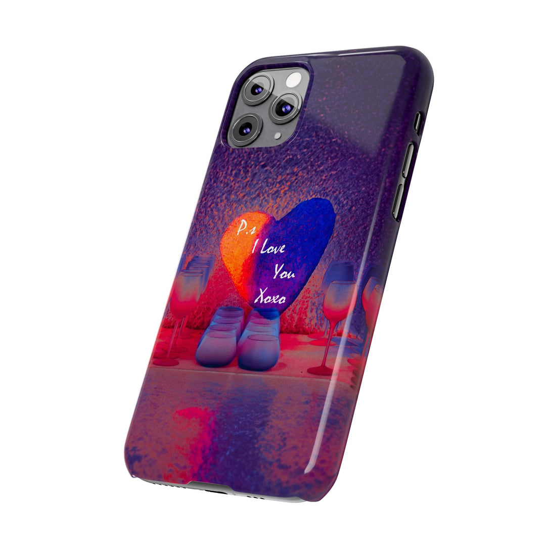 Slim Cute Phone Cases for Iphone - | iPhone 15 Case | iPhone 15 Pro Max Case, Iphone 14 Case, Iphone 14 Pro Max, Iphone 13, PS I Love You Heart - Studio40ParkLane