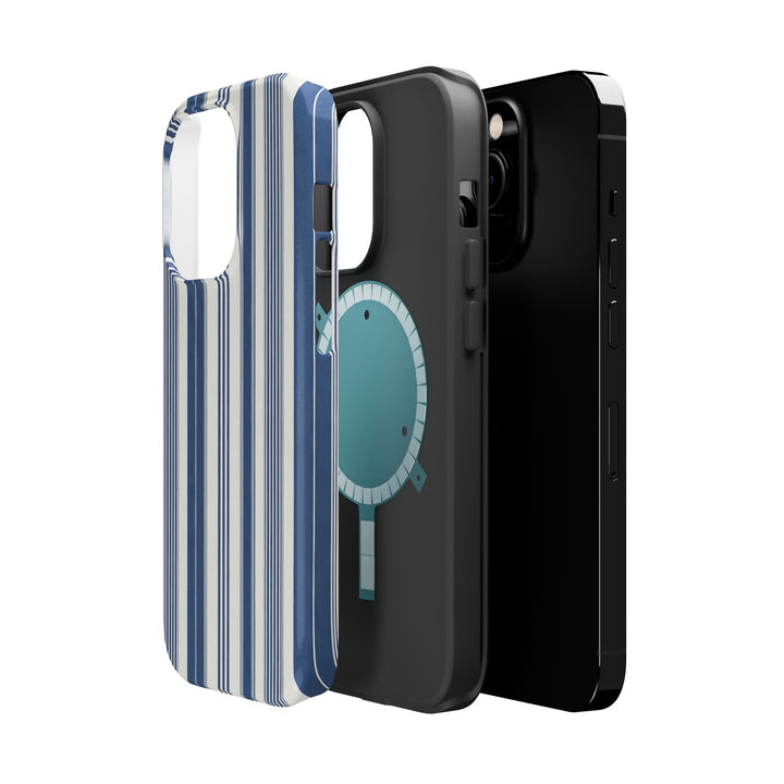 MagSafe Cute Phone Case, Coastal Striped Phone Case for iPhone 17 16 15 14 13 12 Pro Max, Samsung S26 S25 S24 Ultra case - Studio40ParkLane