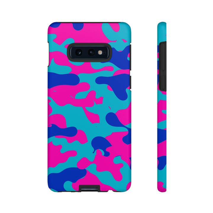 Cute Samsung Phone Case | Aesthetic Samsung Phone Case | Galaxy S23, S22, S21, S20 | Blue Pink Camouflage, Protective Phone Case - Studio40ParkLane