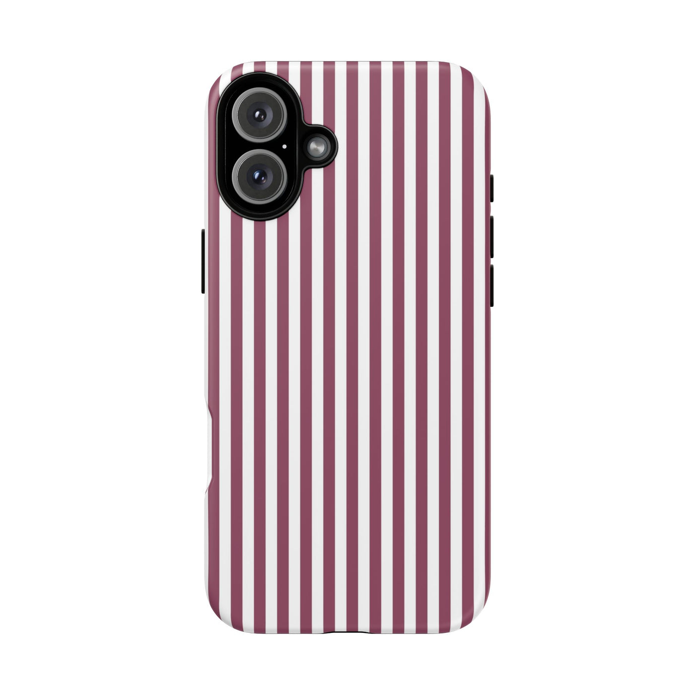 Tough Premium Old Claret Stripes Phone Case Gift for Her - For Apple iPhone 16 Pro Max 16e iPhone 15 Pro iPhone Iphone 14 Plus 13 Pro 12 SE XR - Studio40ParkLane