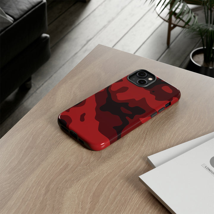 Cool Phone Case | Red Camouflage, For iPhone 15 Case | iPhone 15 Pro Case, Iphone 14 Case, Iphone 14 Pro Max Case, Protective Iphone Case - Studio40ParkLane