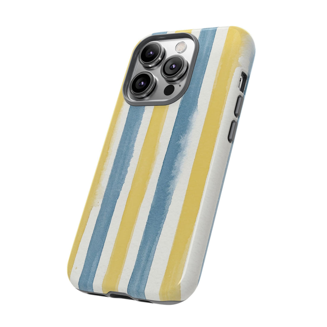 Tough Cute Yellow Stripes Phone Case, for IPhone 17 Pro Max | Iphone 17 Air, Iphone 16, IPhone 15, 14 13 12, Samsung Galaxy S26, S25, S24, S23 - Studio40ParkLane