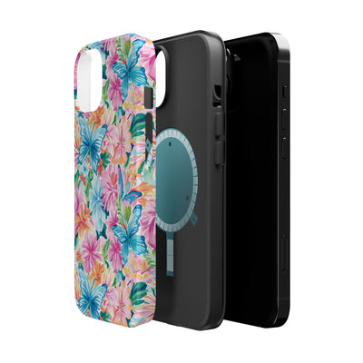 Butterflies Flowers Magsafe Cute Phone Case for Iphone Gift for Her, iPhone 16 Case iPhone 15 Pro Max Case, Iphone 14, Iphone 14 Pro Max, 13, 12