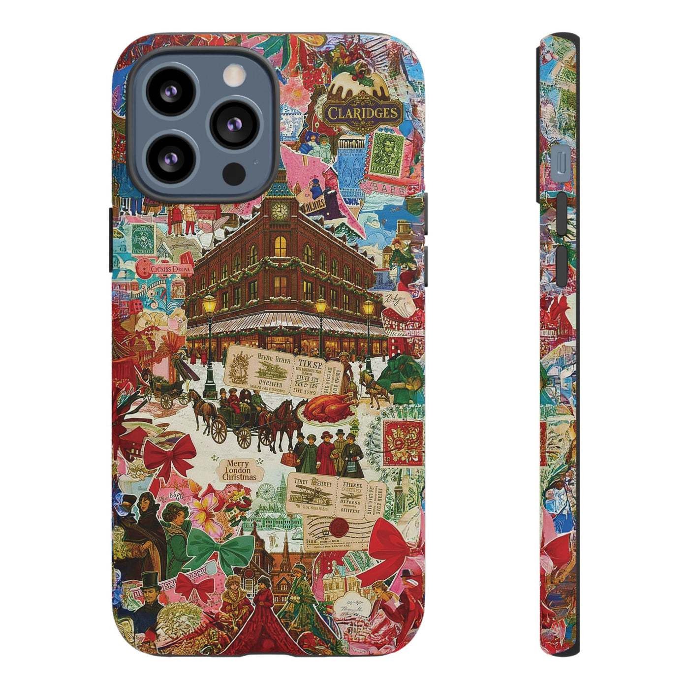 Aesthetic Tough London Coquette Collage Premium Phone Case - For iPhone 17 Pro Max iPhone 16 Pro iPhone 15 Iphone 14 Plus 13 Pro 12 11 10 XR - Studio40ParkLane