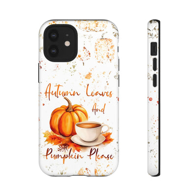 Impact Resistant, Fall Leaves Pumpkin Pie, Cute Phone Cases for Samsung S24, S23, S22, S21, IPhone 15 pro Iphone 14 pro Iphone 13 IPhone 12 Iphone 11