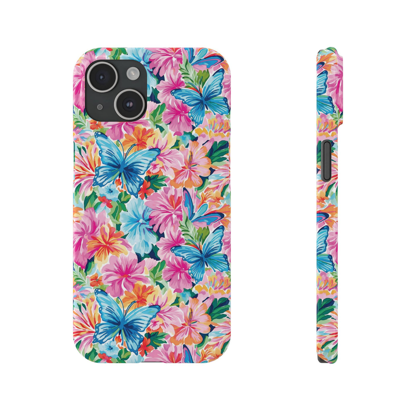Slim Butterflies Flowers Gift for Her Cute Phone Cases for Iphone 16 Pro Max | iPhone 15 Case | iPhone 15 Pro Max Case, Iphone 14, 13, 12, 11, 10, 8, 7