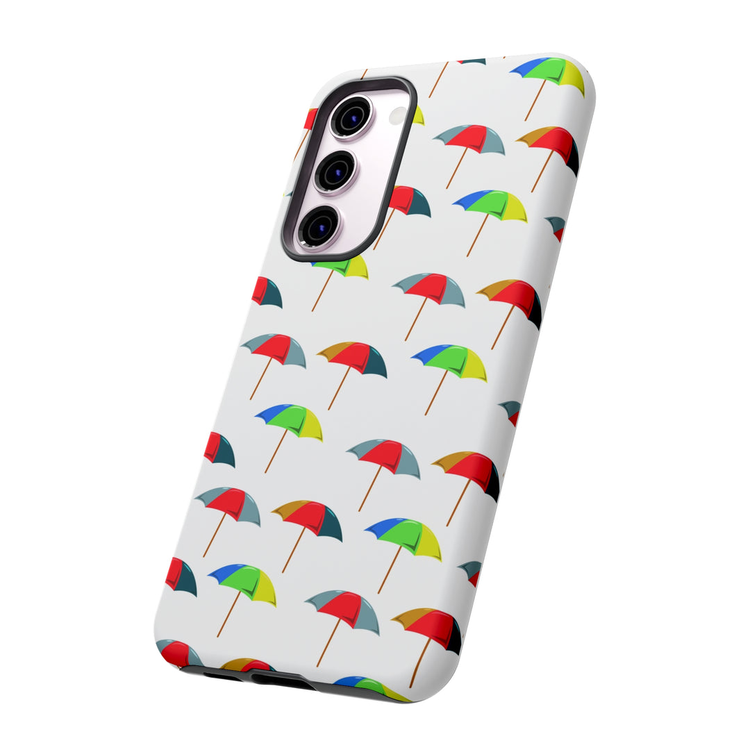 Cute Samsung Phone Case | Aesthetic Samsung Phone Case | Galaxy S23, S22, S21, S20 | Colorful Beach Parasols, Protective Phone Case - Studio40ParkLane