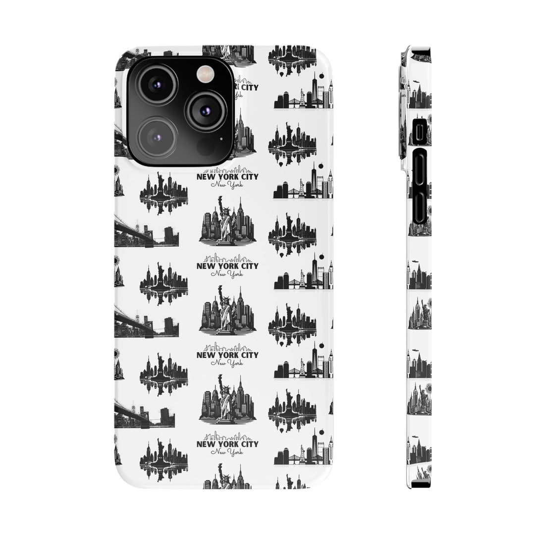Slim New York Skyline Collage Coquette Gift for Her Cute Phone Cases for Iphone 16 Pro Max | iPhone 15 Case | iPhone 15 Pro Max Case, Iphone 14, Iphone 14 Pro Max, Iphone 13 12 11 8 7 - Studio40ParkLane
