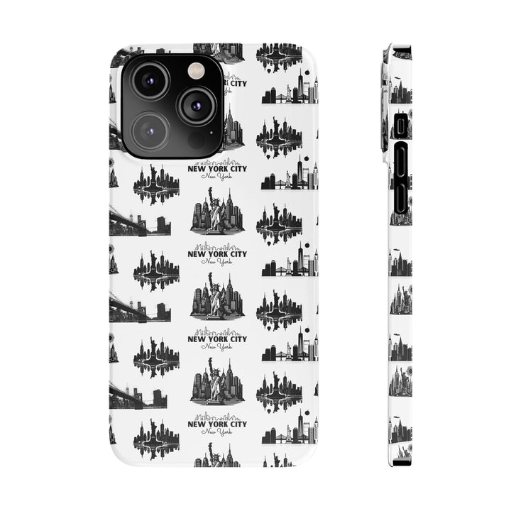 Slim New York Skyline Collage Coquette Gift for Her Cute Phone Cases for Iphone 16 Pro Max | iPhone 15 Case | iPhone 15 Pro Max Case, Iphone 14, Iphone 14 Pro Max, Iphone 13 12 11 8 7 - Studio40ParkLane