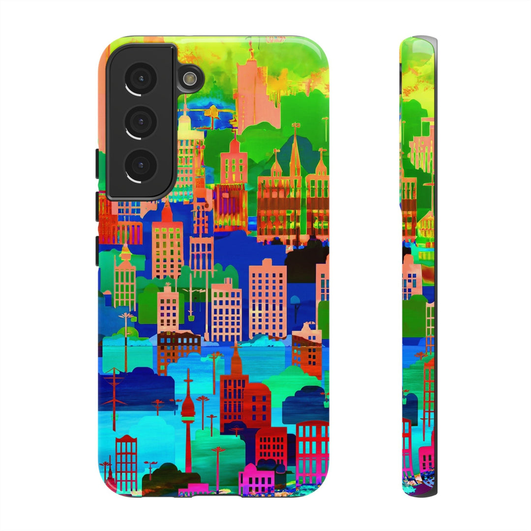 Cute Samsung Case | Cool Iphone Case | Summer City Skyline, Samsung S24, S23, S22, S21, IPhone 15 Case | Iphone 14 Case, Iphone 13 Case - Studio40ParkLane
