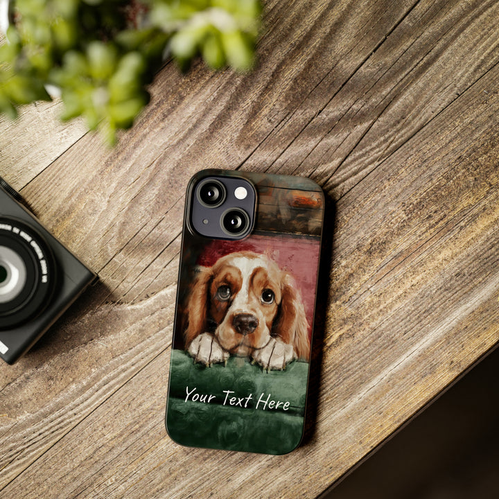 Slim Personalized Cute iPhone Cases - | iPhone 15 Case | iPhone 15 Pro Max Case, Iphone 14 Case, Iphone 14 Pro Max, Iphone 13, Cocker Spaniel Dog - Studio40ParkLane