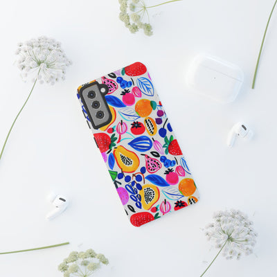 Cute Samsung Phone Case | Aesthetic Samsung Phone Case | Galaxy S23, S22, S21, S20 | Summer Fruit Cocktail, Protective Phone Case