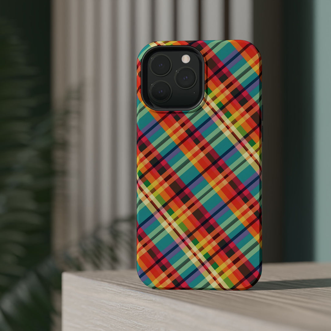 Checkered Plaid Magsafe Gift for Her Cute Phone Case for Iphone, | iPhone 16 | iPhone 15 Pro Max, Iphone 14 Pro Max, 13 12 11 10 9 8 7 - Studio40ParkLane