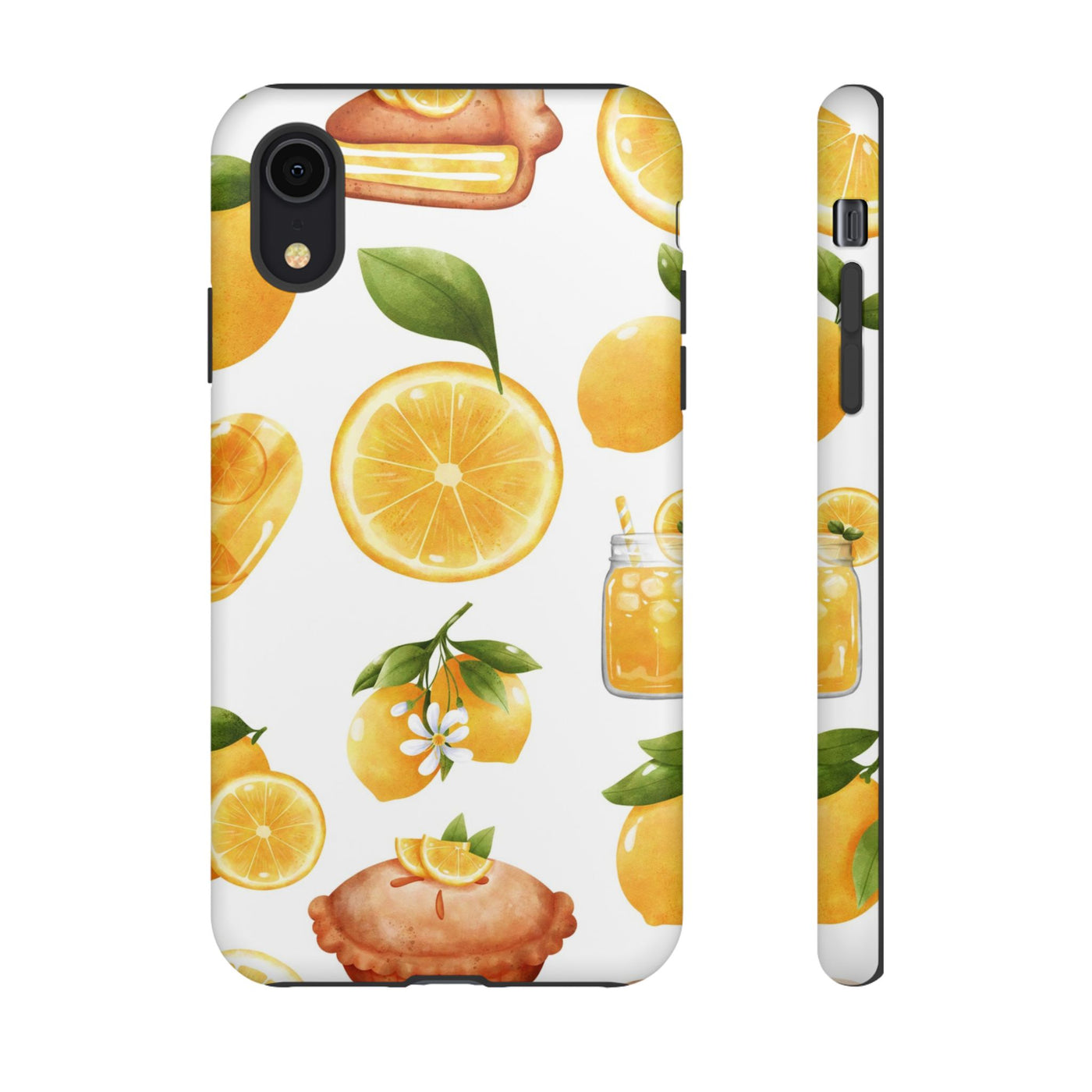 Impact Resistant, Lemon Fruit Pie, Cute Phone Cases for Samsung S24, S23, S22, S21, IPhone 15 pro Iphone 14 pro Iphone 13 IPhone 12 Iphone 11