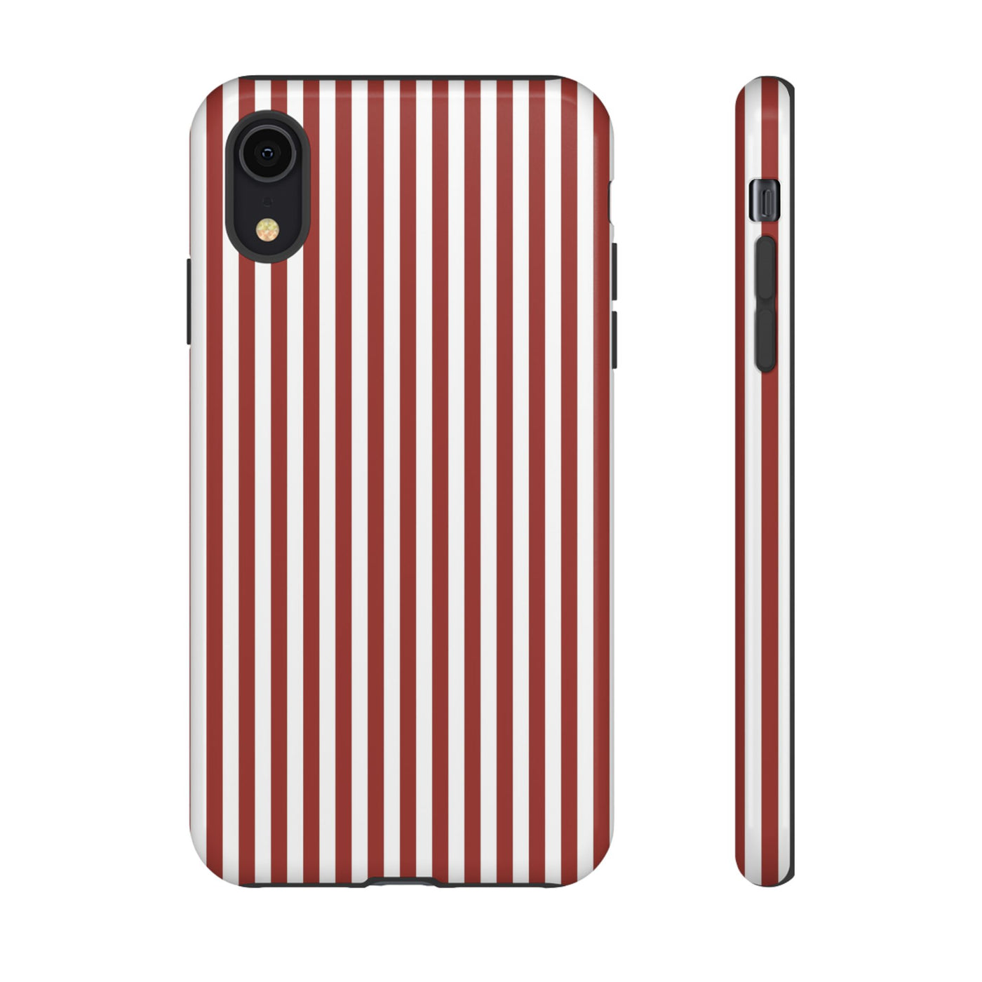 Tough Premium Red Stripes Phone Case Gift for Her - For Apple iPhone 16 Pro Max 16e iPhone 15 Pro iPhone Iphone 14 Plus 13 Pro 12 SE XR - Studio40ParkLane