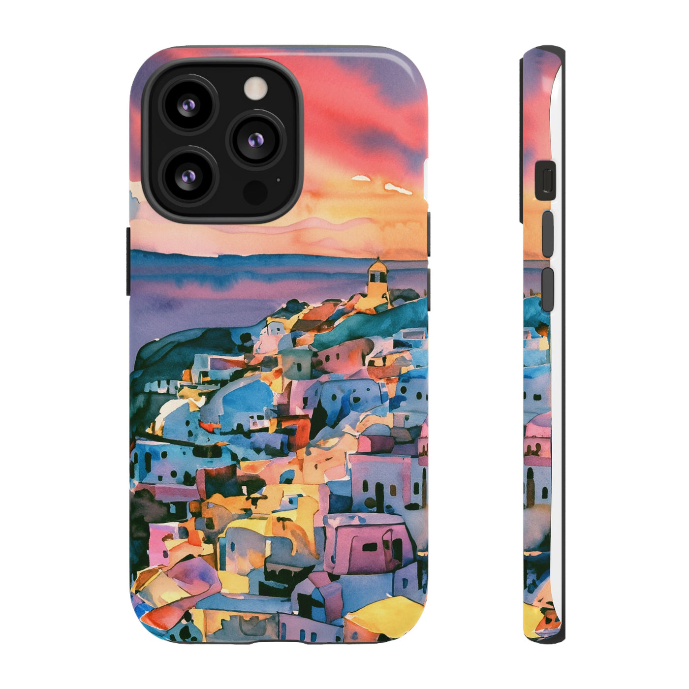 Impact Resistant, Greek Sunset, Cute Phone Cases for Samsung S24, S23, S22, S21, IPhone 15 pro Iphone 14 pro Iphone 13 IPhone 12 Iphone 11