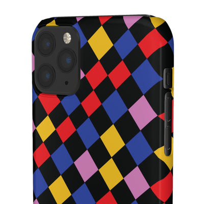 Colorful Checkerboard Cute Phone Case - Sleek Snap - for iPhone 16 15 14 13 12 11 Max Pro Plus Samsung Galaxy S24 S23 S22 S21 S20 Plus Ultra - Studio40ParkLane