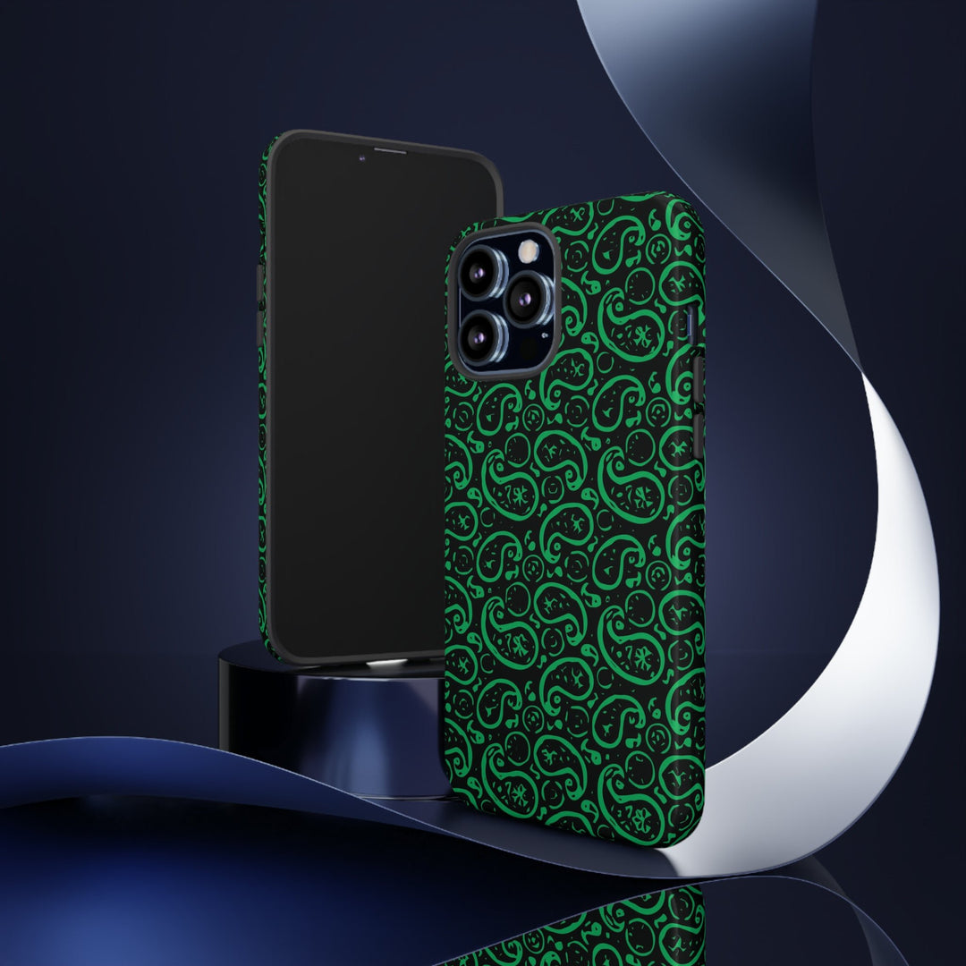 Cute IPhone Case | iPhone 15 Case | iPhone 15 Pro Max Case, Iphone 14 Case, Iphone 14 Pro Max Case IPhone Case for Art Lovers, Paisley Green - Studio40ParkLane