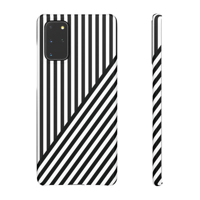 Aesthetic Black White Stripes Cute Phone Case Sleek Snap - For iPhone 17 Pro Max iPhone 16 Pro iPhone 15 Iphone 14 Plus 13 Pro 12 11 10 Gift - Studio40ParkLane