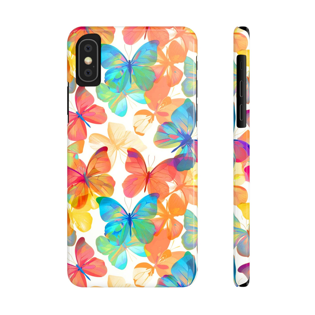 Slim Cute Phone Cases for Iphone - | iPhone 15 Case | iPhone 15 Pro Max Case, Iphone 14 Case, Iphone 14 Pro Max, Iphone 13, Summer Bright Butterflies - Studio40ParkLane