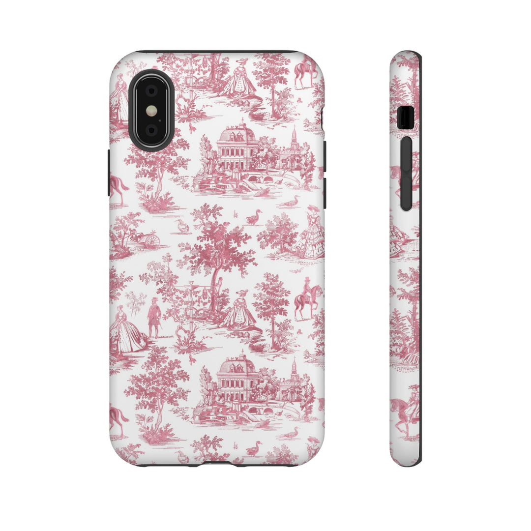 Premium Tough French Toile Gift for Her Cute Phone Cases for Samsung S25, S24, S23, S22, S21 Iphone, 16, 15, 14, 13, 12 Plus Max Pro Ultra - Studio40ParkLane