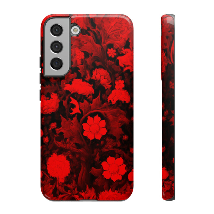 Cute Samsung Phone Case | Aesthetic Samsung Phone Case | Galaxy S23, S22, S21, S20 | Red Flowers, Protective Phone Case - Studio40ParkLane