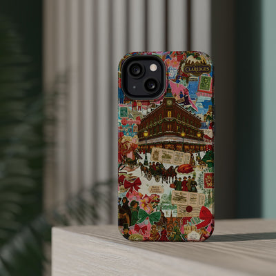 Aesthetic Tough Magsafe London Coquette Collage Phone Case - For iPhone 17 Pro Max iPhone 16 Pro iPhone 15 Iphone 14 Plus 13 Pro 12 11 10 - Studio40ParkLane