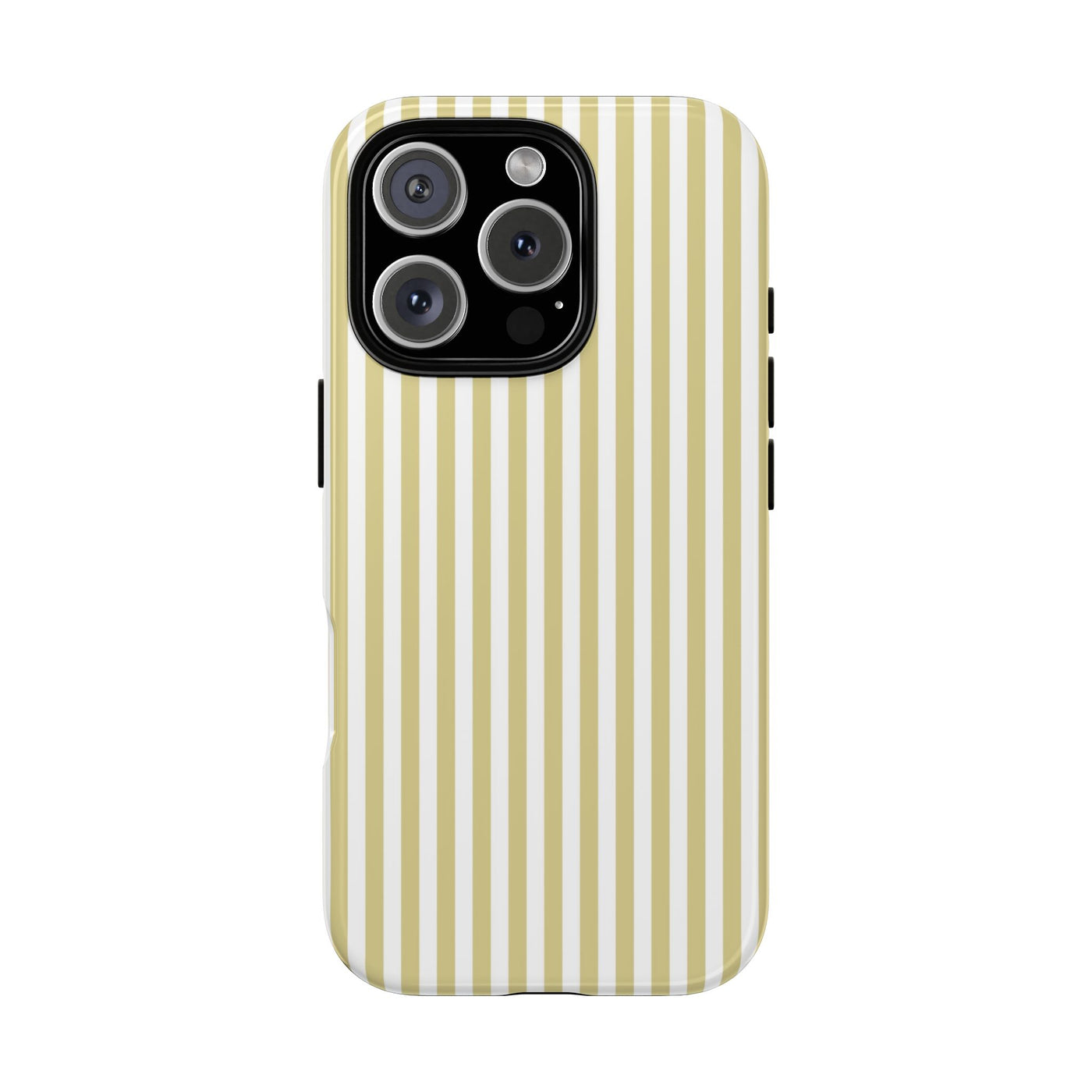 Tough Premium Soft Yellow Stripes Phone Case Gift for Her - For Apple iPhone 16 Pro Max 16e iPhone 15 Pro iPhone Iphone 14 Plus 13 Pro 12 SE XR - Studio40ParkLane