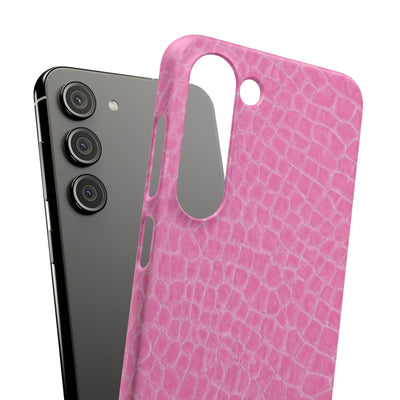 Snap Non Leather Pink Color Pattern Gift for Her Cute Phone Cases for Samsung Galaxy S24, S23, S22, S21, S20, Plus, Ultra, Iphone 16, 15, 14, Pro and Max - Studio40ParkLane