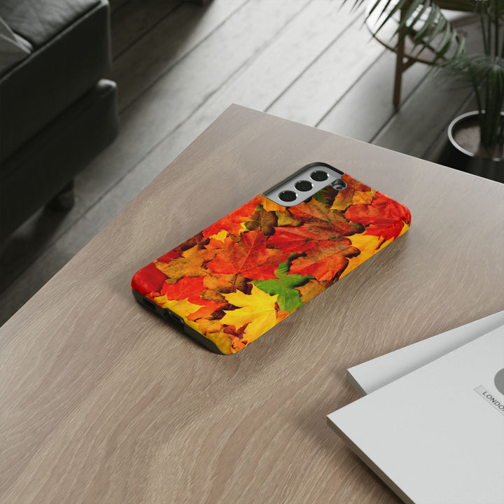 Fall Leaves Impact Resistant, Cute Phone Cases for Samsung S24, S23, S22, S21, IPhone 15 pro Iphone 14 pro Iphone 13 IPhone 12 Iphone 11 - Studio40ParkLane