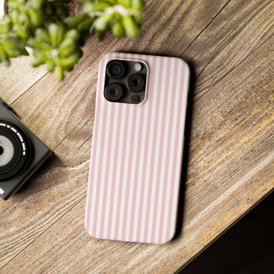 Slim Sweet Pink Striped Cute Phone Case for Iphone 16 - | iPhone 15 Pro Max Case | iPhone 14 Case Iphone 13 12 11 10 9 8 7 X XS Gift for Her