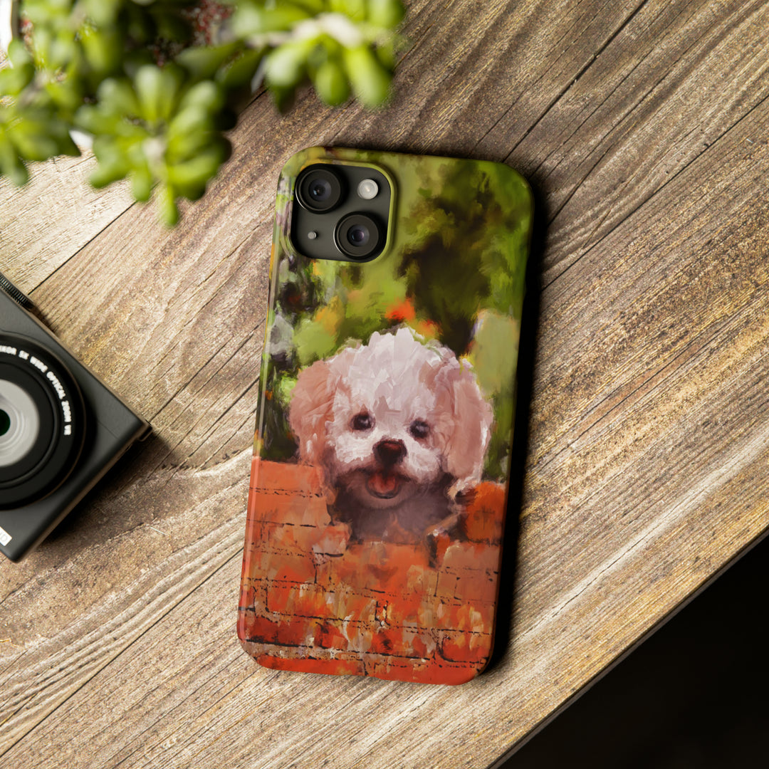 Slim Cute Phone Cases for Iphone - | iPhone 15 Case | iPhone 15 Pro Max Case, Iphone 14 Case, Iphone 14 Pro Max, Iphone 13, Bichon Frise Dog - Studio40ParkLane