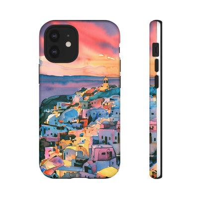 Impact Resistant, Greek Sunset, Cute Phone Cases for Samsung S24, S23, S22, S21, IPhone 15 pro Iphone 14 pro Iphone 13 IPhone 12 Iphone 11