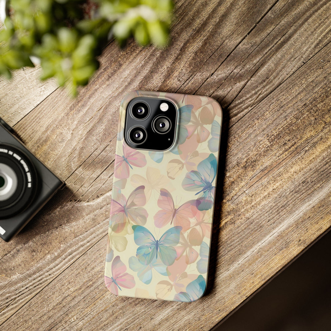 Slim Cute Phone Cases for Iphone - | iPhone 15 Case | iPhone 15 Pro Max Case, Iphone 14 Case, Iphone 14 Pro Max, Iphone 13, Summer Pastel Butterflies - Studio40ParkLane