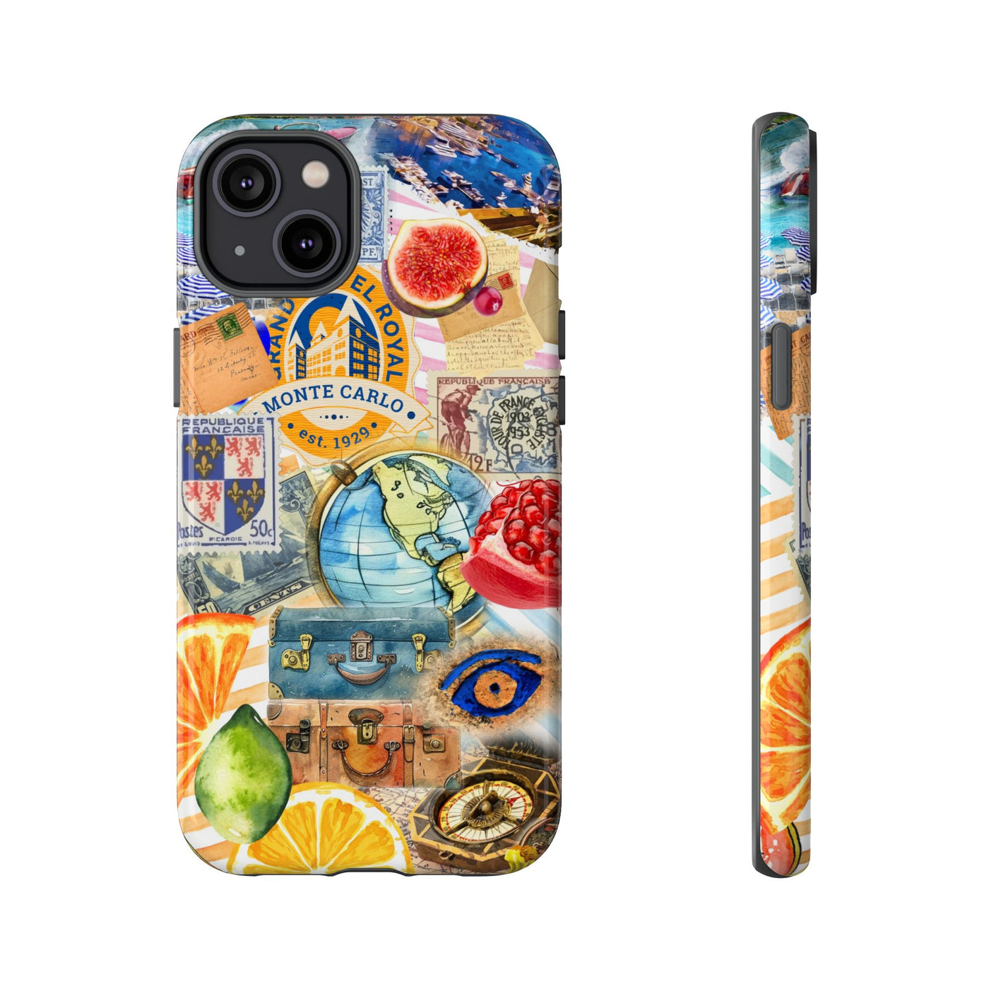 Cute European Summer Collage Phone Case, for IPhone 16 Case | Iphone 15, Iphone 14, IPhone 13 Case, 11 8 7, Samsung Galaxy S24, S23, S22, S21 Extra Protective