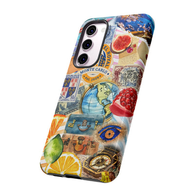 Cute European Summer Collage Phone Case, for IPhone 16 Case | Iphone 15, Iphone 14, IPhone 13 Case, 11 8 7, Samsung Galaxy S24, S23, S22, S21 Extra Protective