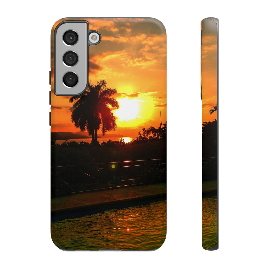 Cute Samsung Case | Cool Iphone Case | Summer Jamaica Pool Sunset, Samsung S24, S23, S22, S21, IPhone 15 Case | Iphone 14 Case, Iphone 13 Case - Studio40ParkLane