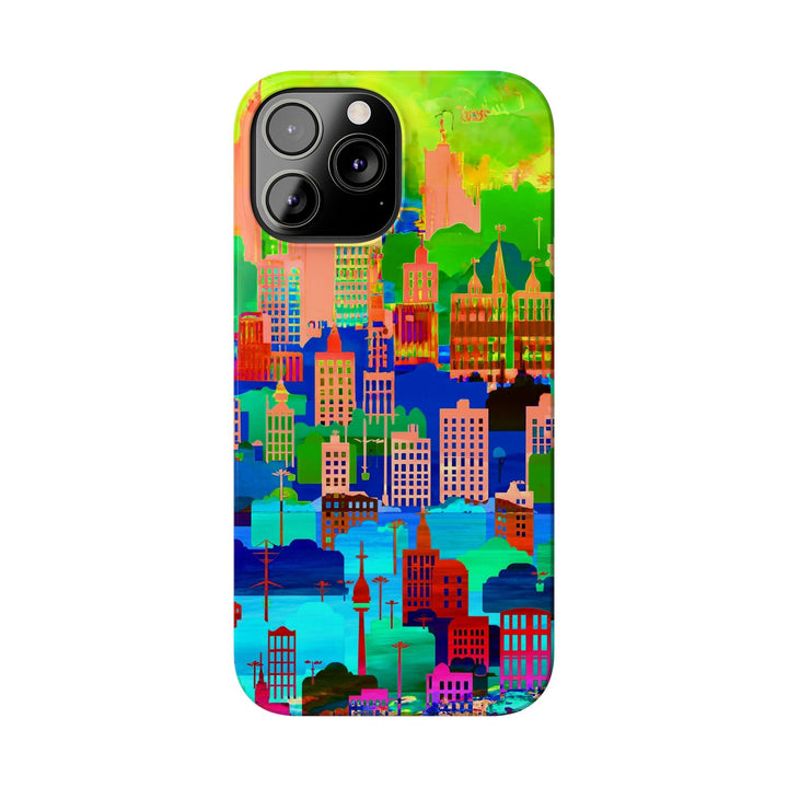 Slim Cute Phone Cases for Iphone - | iPhone 15 Case | iPhone 15 Pro Max Case, Iphone 14 Case, Iphone 14 Pro Max, Iphone 13, Summer City Skyline - Studio40ParkLane