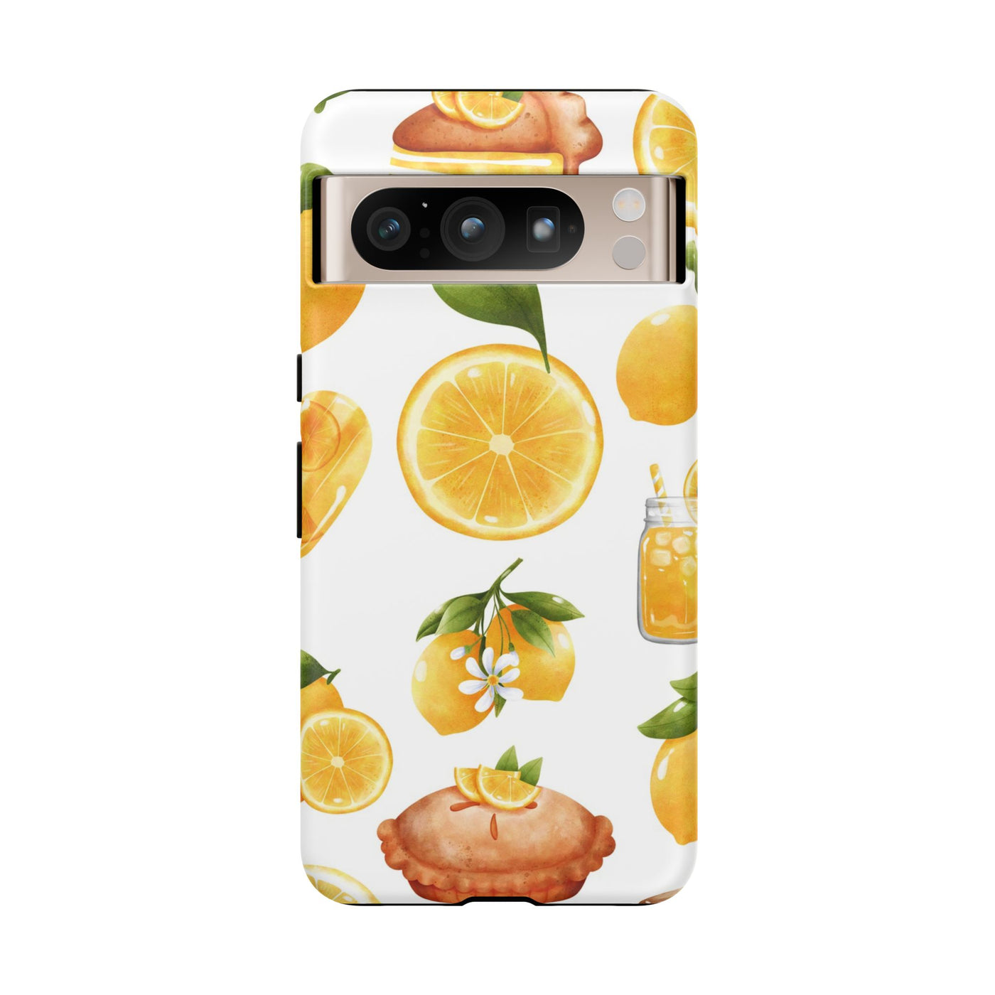 Impact Resistant, Lemon Fruit Pie, Cute Phone Cases for Samsung S24, S23, S22, S21, IPhone 15 pro Iphone 14 pro Iphone 13 IPhone 12 Iphone 11