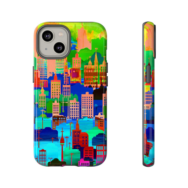 Cute Samsung Case | Cool Iphone Case | Summer City Skyline, Samsung S24, S23, S22, S21, IPhone 15 Case | Iphone 14 Case, Iphone 13 Case - Studio40ParkLane