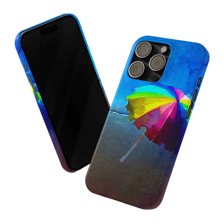 Slim Cute Phone Cases for Iphone - | iPhone 15 Case | iPhone 15 Pro Max Case, Iphone 14 Case, Iphone 14 Pro Max, Iphone 13, Summer Beach Umbrella - Studio40ParkLane