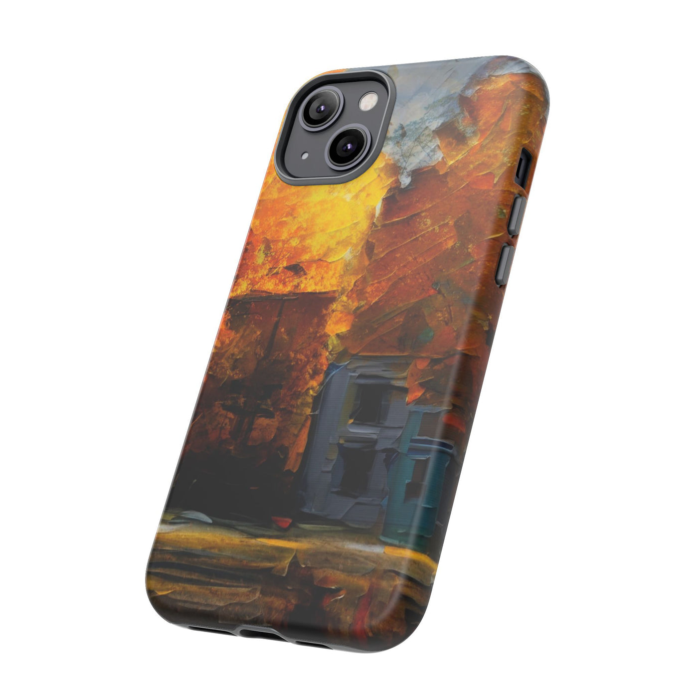 Impact Resistant, Fall Leaves Oil Painting, Cute Phone Cases for Samsung S24, S23, S22, S21, IPhone 15 pro Iphone 14 pro Iphone 13 IPhone 12 Iphone 11