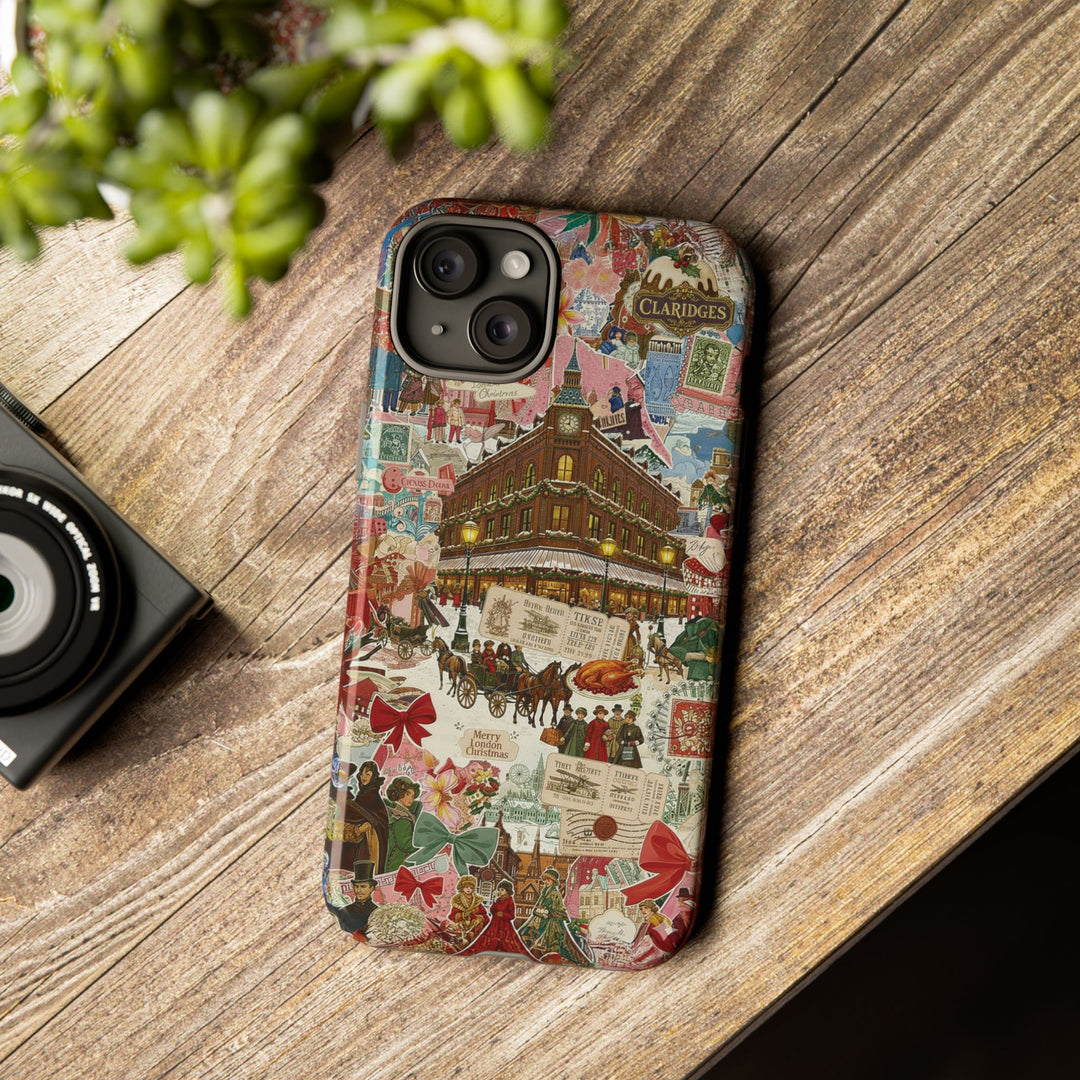 Aesthetic Tough London Coquette Collage Premium Phone Case - For iPhone 17 Pro Max iPhone 16 Pro iPhone 15 Iphone 14 Plus 13 Pro 12 11 10 XR - Studio40ParkLane