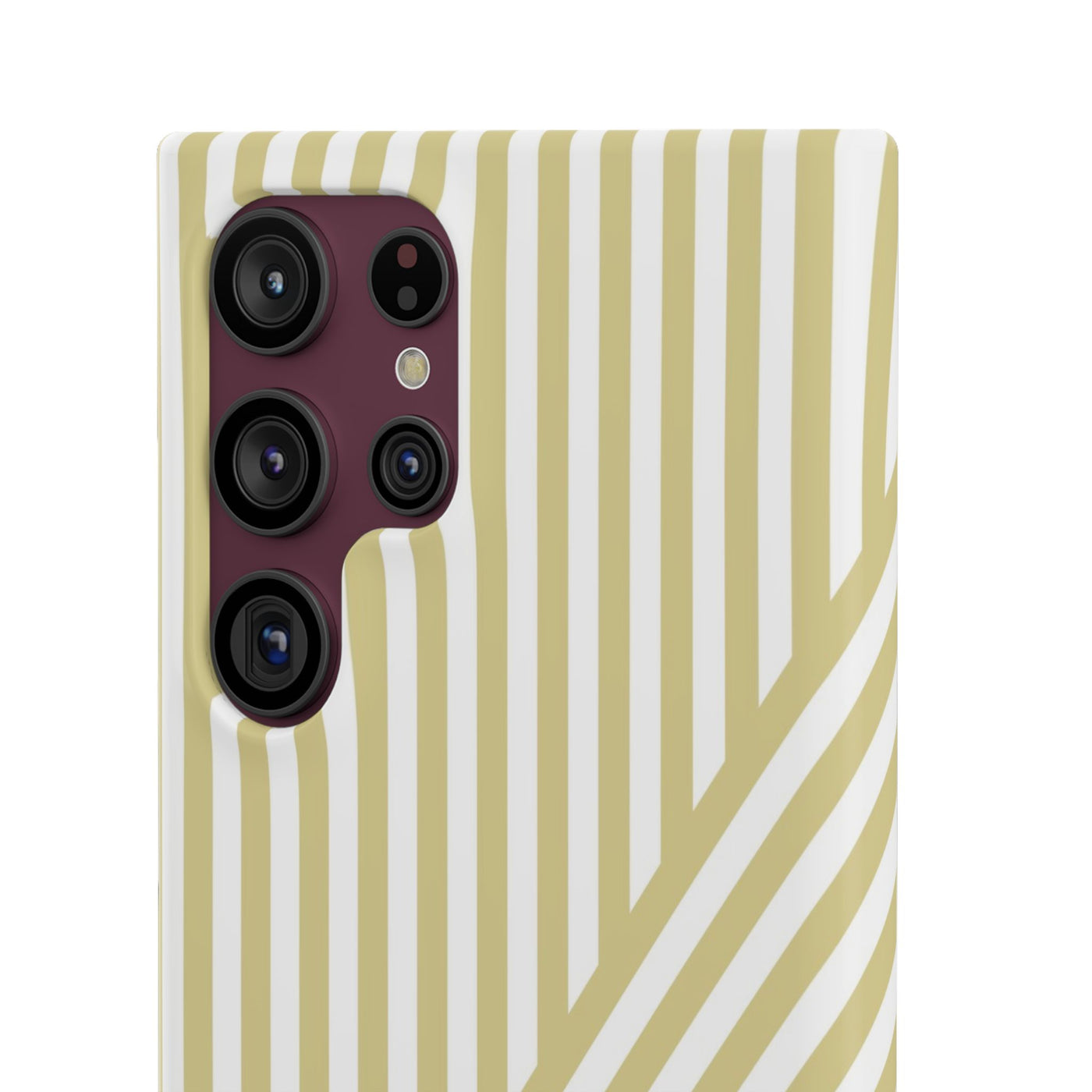 Aesthetic Yellow Beige Stripes Cute Phone Case Sleek Snap - For iPhone 17 Pro Max iPhone 16 Pro iPhone 15 Iphone 14 Plus 13 Pro 12 11 10 Gift