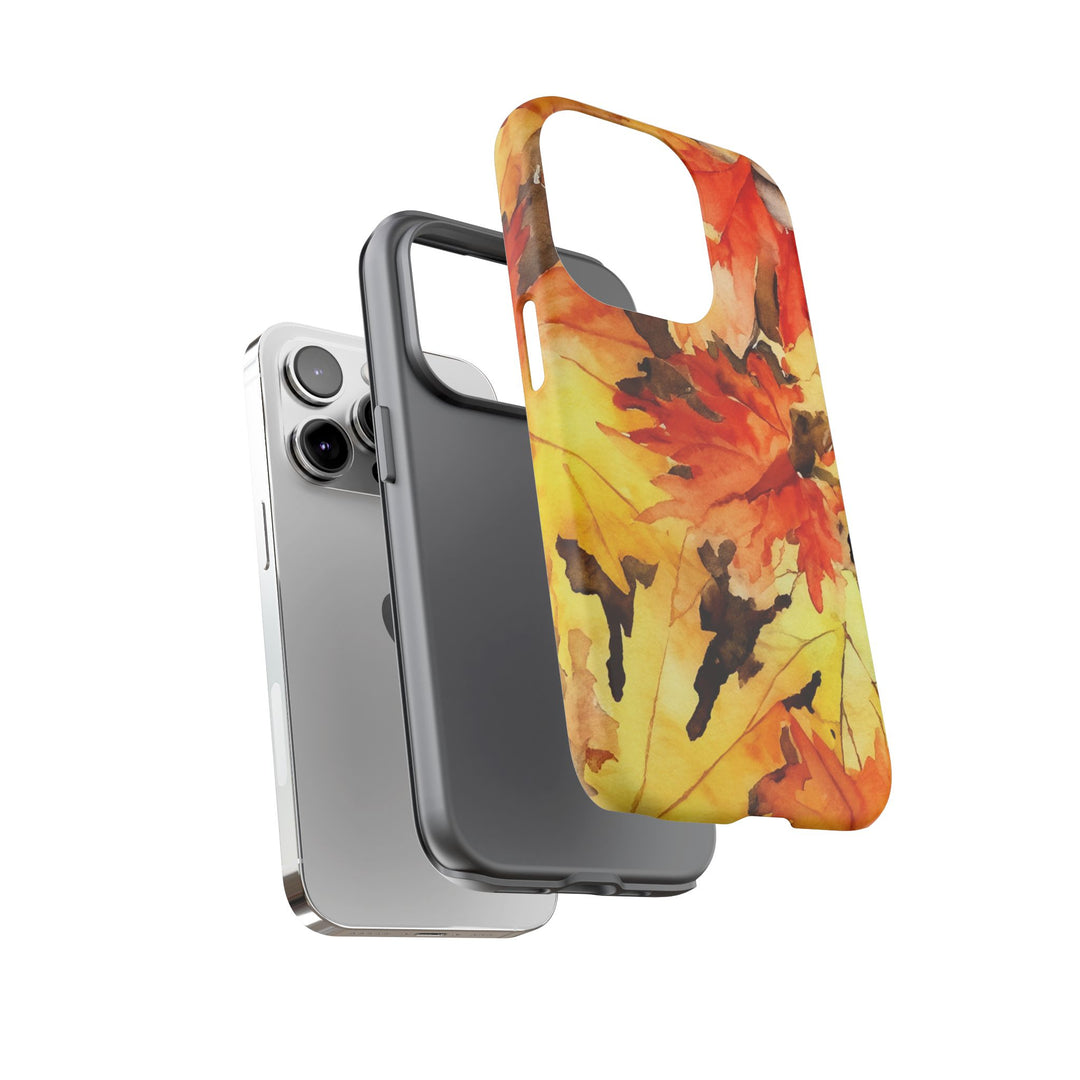 Impact Resistant, Fall Leaves, Cute Phone Cases for Samsung S24, S23, S22, S21, IPhone 15 pro Iphone 14 pro Iphone 13 IPhone 12 Iphone 11 - Studio40ParkLane
